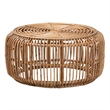 Baxton Studio Aliane Natural Brown Antique Rattan 4-Piece Living Room Set