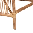 Baxton Studio Lamaria Brown Antique Rattan 2-Piece Chair and Footstool Set