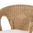 Baxton Studio Abbey Natural Brown Antique Rattan 3-Piece Living Room Set
