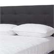 Baxton Studio Valencia Dark Grey Fabric Upholstered Full Size Bedroom Set