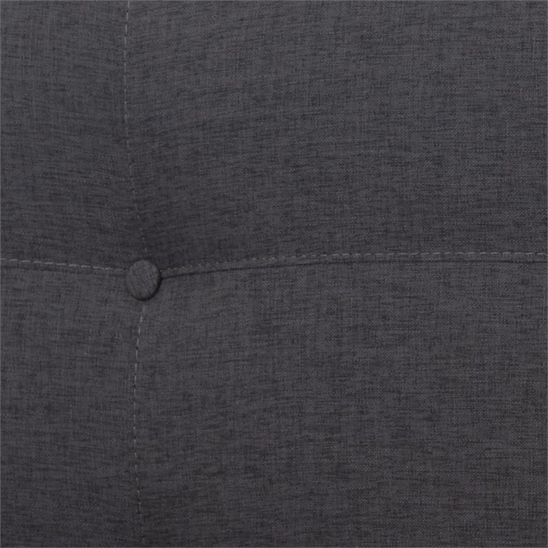 Baxton Studio Valencia Dark Grey Fabric Upholstered Full Size Bedroom Set