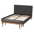 Baxton Studio Valencia Dark Grey Fabric Upholstered Queen Size Bedroom Set