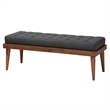 Baxton Studio Valencia Dark Grey Fabric Upholstered Queen Size Bedroom Set
