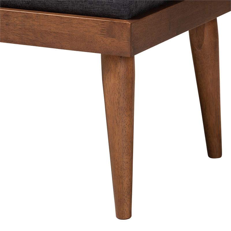 Baxton Studio Valencia Dark Grey Fabric Upholstered Queen Size Bedroom Set