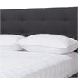 Baxton Studio Valencia Dark Grey Fabric Upholstered Queen Size Bedroom Set