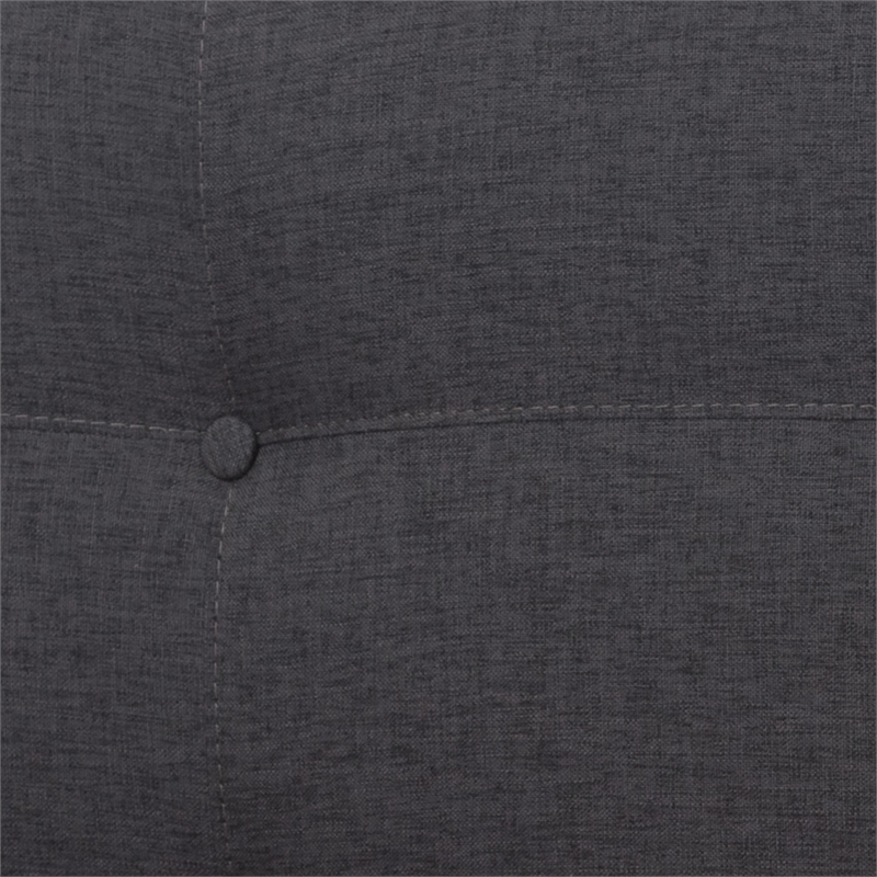 Baxton Studio Valencia Dark Grey Fabric Upholstered Queen Size Bedroom Set