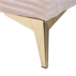 Baxton Studio Abberton Light Pink Velvet and Gold Metal Queen Size Panel Bed