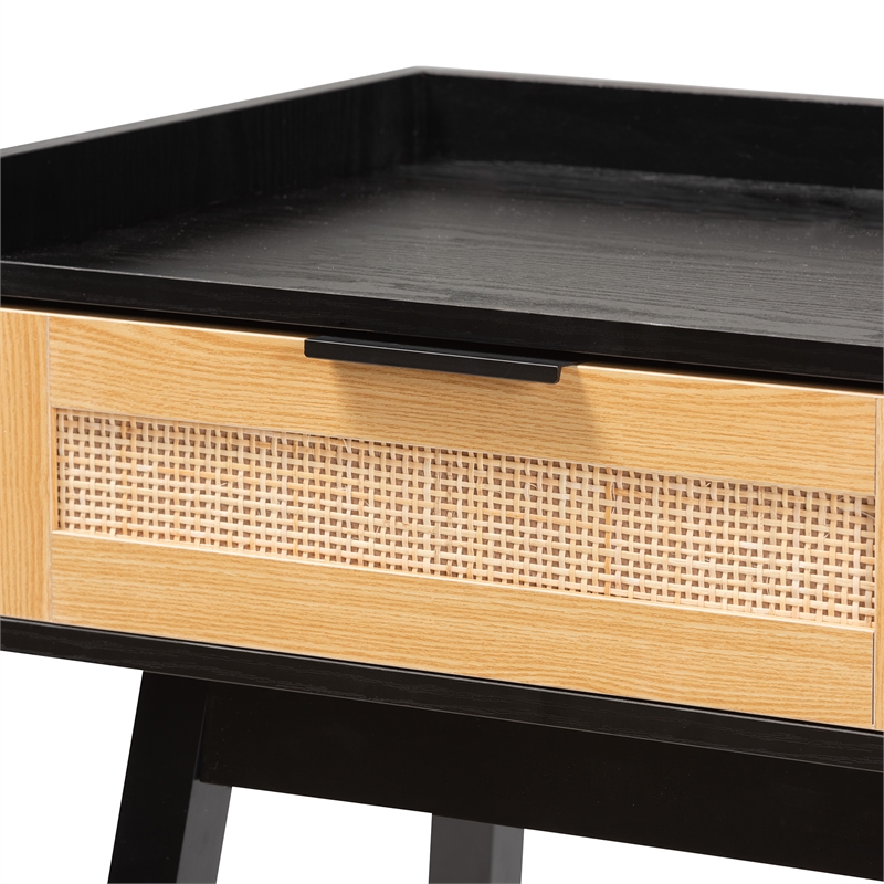 Baxton Studio Kalani Two-Tone Brown Wood 2-Drawer Console Table