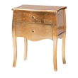 Baxton Studio Patrice Gold Finished Wood 2-Drawer End Table