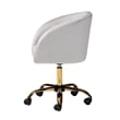 Baxton Studio Ravenna Grey Velvet Fabric and Gold Metal Swivel Office Chair