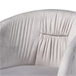 Baxton Studio Ravenna Grey Velvet Fabric and Gold Metal Swivel Office Chair