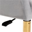 Baxton Studio Ravenna Grey Velvet Fabric and Gold Metal Swivel Office Chair