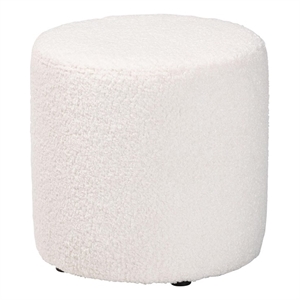 Baxton Studio Tori Modern and Contemporary Ivory Boucle Upholstered Ottoman
