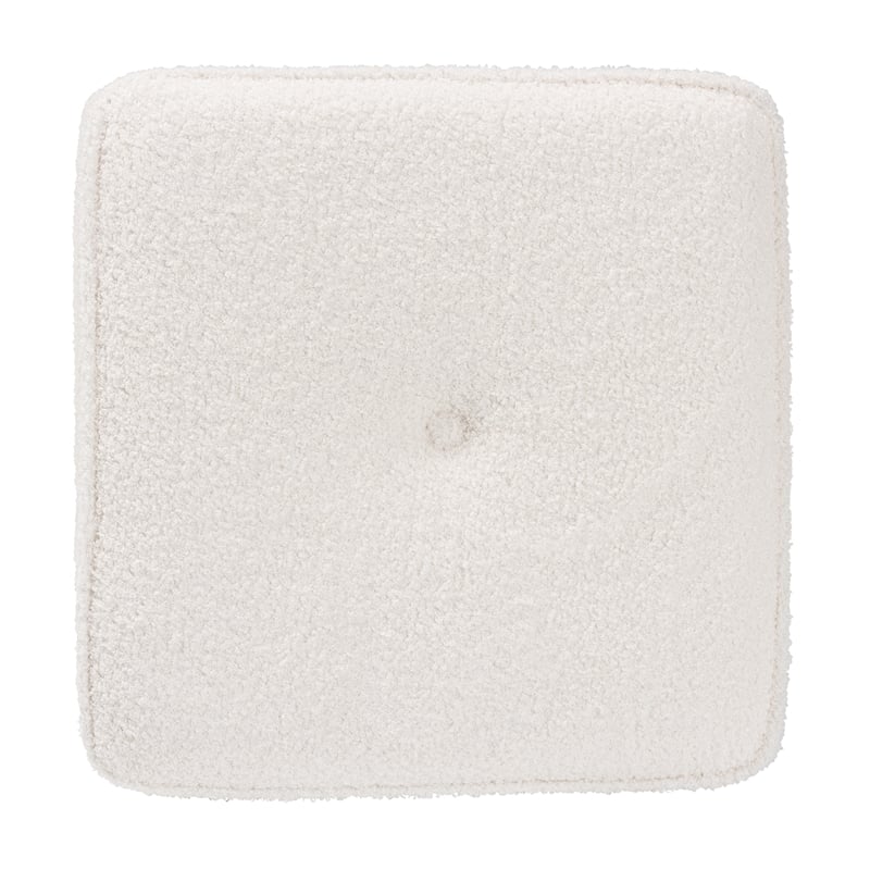 Baxton Studio Isaiah Modern and Contemporary Ivory Boucle Upholstered Ottoman