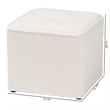 Baxton Studio Isaiah Modern and Contemporary Ivory Boucle Upholstered Ottoman