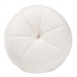 Baxton Studio Raelynn Ivory Boucle Upholstered and Gold Metal Ottoman