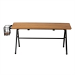 Baxton Studio Mariela Brown and Black Low Profile Coffee Table with Basket