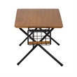 Baxton Studio Mariela Brown and Black Low Profile Coffee Table with Basket
