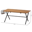 Baxton Studio Mariela Brown and Black Low Profile Coffee Table with Basket