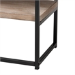 Baxton Studio Silas Brown Finished Wood and Black Metal 2-Drawer Console Table