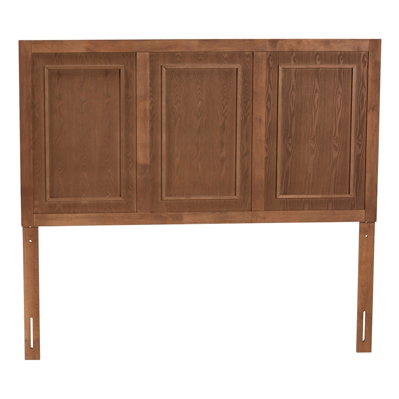 Baxton Studio Giordano Ash Walnut Finished Wood King Size Headboard