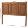 Baxton Studio Giordano Ash Walnut Finished Wood King Size Headboard