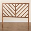 Baxton Studio Belisma Ash Walnut Finished Wood King Size Headboard