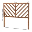 Baxton Studio Belisma Ash Walnut Finished Wood King Size Headboard