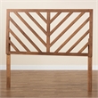 Baxton Studio Belisma Ash Walnut Finished Wood Queen Size Headboard