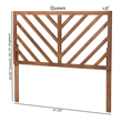 Baxton Studio Belisma Ash Walnut Finished Wood Queen Size Headboard