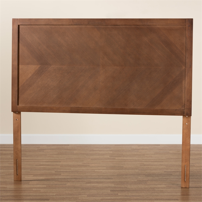 Baxton Studio Terrian Ash Walnut Finished Wood Queen Size Headboard