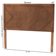 Baxton Studio Terrian Ash Walnut Finished Wood Queen Size Headboard