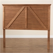 Baxton Studio Yorick Ash Walnut Finished Wood Queen Size Headboard