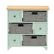 Baxton Studio Valtina Two-Tone Brown and Green Wood 3-Drawer Storage Unit