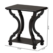 Baxton Studio Cianna Classic and Traditional Black Wood End Table