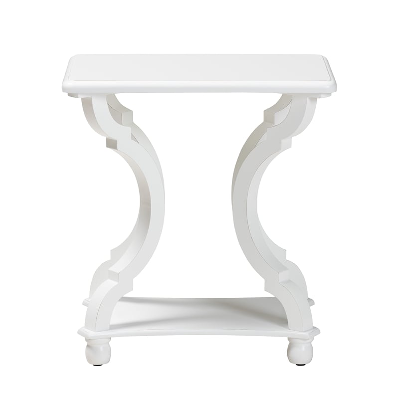 Baxton Studio Cianna Classic and Traditional White Wood End Table