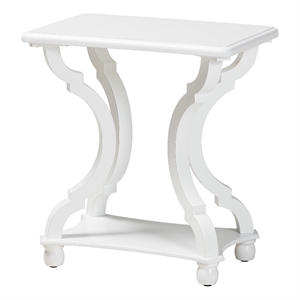 baxton studio cianna classic and traditional white wood end table