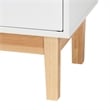Baxton Studio Kamana White and Brown Wood and Gold Metal 2-Door Storage Cabinet