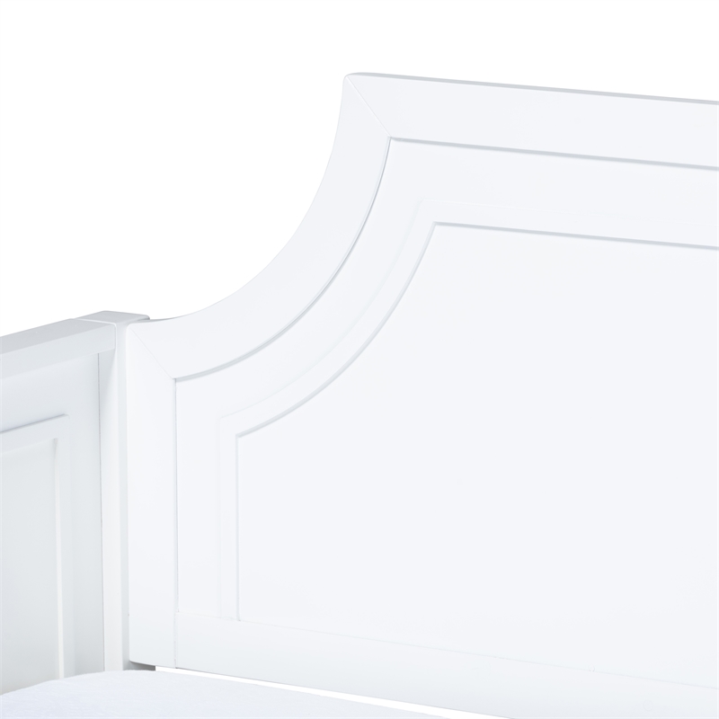 Baxton Studio Mariana White Wood Full Size Daybed with Twin Size trundle