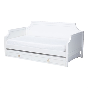 baxton studio mariana white wood full size daybed with twin size trundle