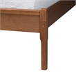 Baxton Studio Eridian Brown Wood and Natural Rattan Queen Size Platform Bed