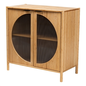 baxton studio naresh natural brown bamboo wood 2-door storage cabinet