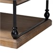 Baxton Studio Sebastian Greywashed Wood and Black Metal 3-Tier End Table
