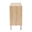 Baxton Studio Harrison Natural Brown Wood and Natural Rattan 3-Drawer Sideboard