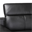 Baxton Studio Reverie Black Leather Sectional Sofa with Right Facing Chaise