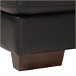 Baxton Studio Reverie Black Leather Sectional Sofa with Right Facing Chaise