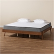 Baxton Studio Sarita Ash Walnut Finished Wood Queen Size Bed Frame