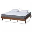 Baxton Studio Sarita Ash Walnut Finished Wood Queen Size Bed Frame