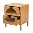 Baxton Studio Naresh Natural Brown Bamboo Wood 2-Drawer End Table