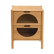 Baxton Studio Naresh Natural Brown Bamboo Wood 2-Drawer End Table